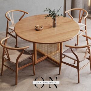 Round oak Dining Set